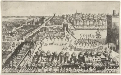 Vreugdevuren te Den Haag na de afkondiging van het bestand, 1609