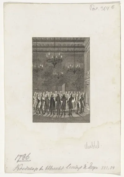 Vroedschap legt de eed af te Utrecht, 1786