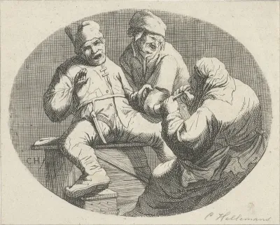 Vrolijk boerengezelschap
