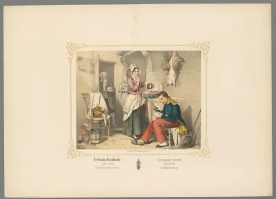 Vrouw aan het koken en een jongeman eet