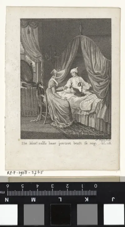Vrouw aan het ziekbed van een man