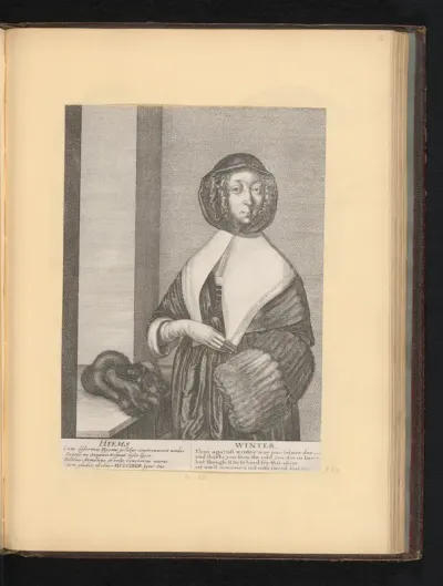 Vrouw als personificatie van de winter