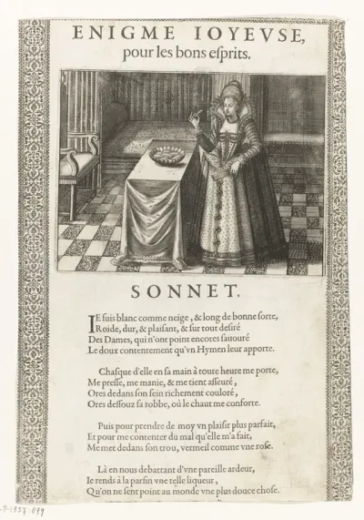 Vrouw bij een schaal lekkernijen