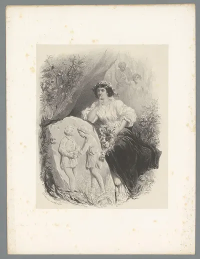 Vrouw bij gedenksteen