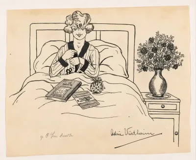 Vrouw doet armband om in bed