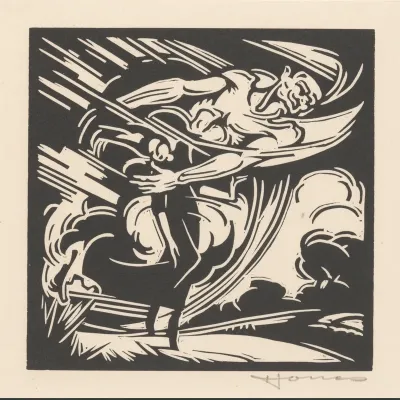 Vrouw en de wind