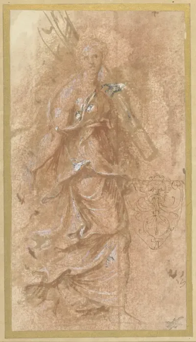Vrouw en een mascaron