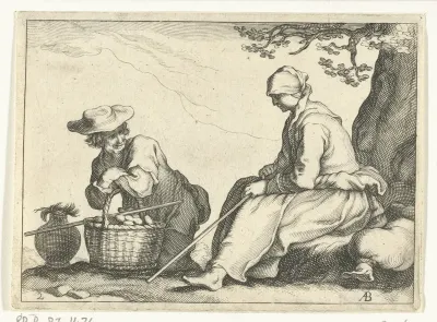 Vrouw en man met eieren