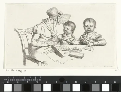 Vrouw en twee kinderen