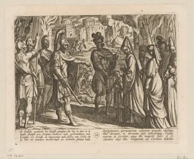 Vrouw en zuster van Civilis voor Cerialis gebracht, 69-70