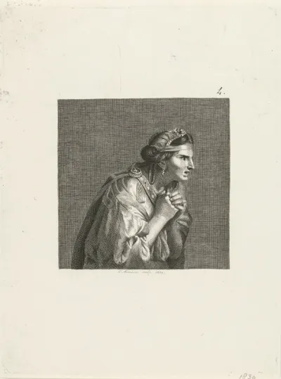 Vrouw in antiek gewaad