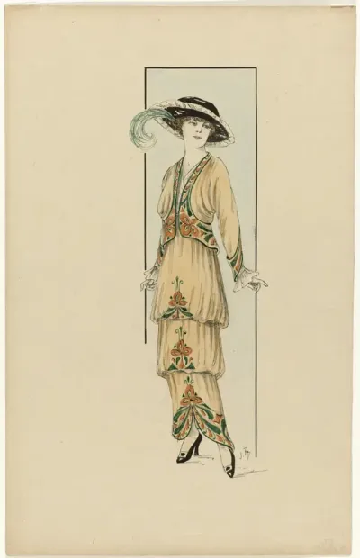 Vrouw in bruine jurk, 1913-1914