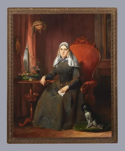 Vrouw in dracht van de Zuid-Hollandse Eilanden, 1849
