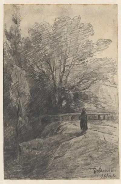Vrouw in een landschap bij Delden
