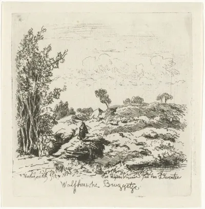 Vrouw in een landschap