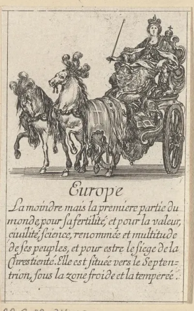 Vrouw in een rijtuig, Europa