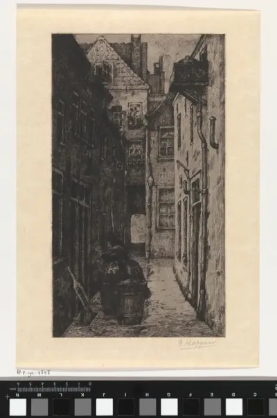 Vrouw in een straat