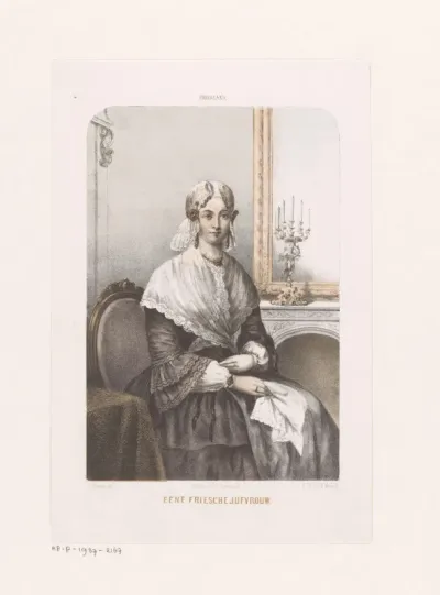 Vrouw in Friese klederdracht