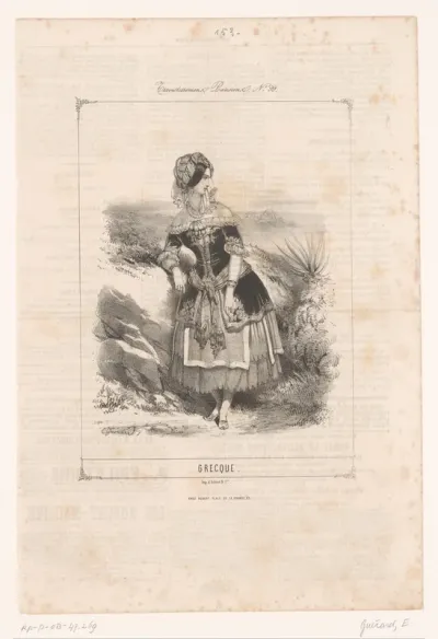 Vrouw in Griekse klederdracht