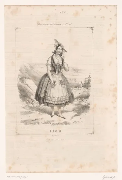 Vrouw in kostuum uit Bern