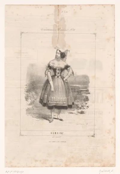 Vrouw in kostuum uit Rome