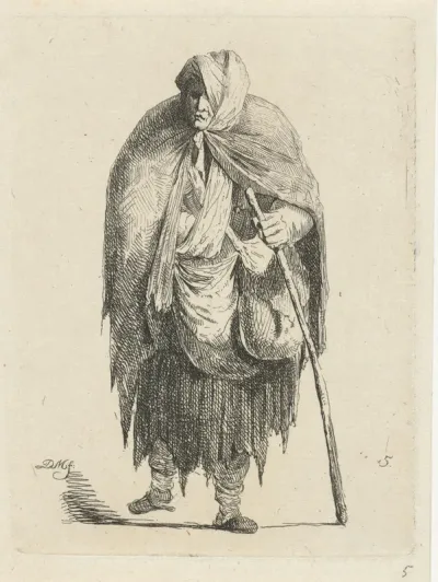 Vrouw in lompen