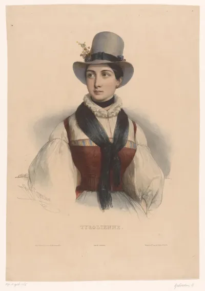 Vrouw in Tiroler dracht