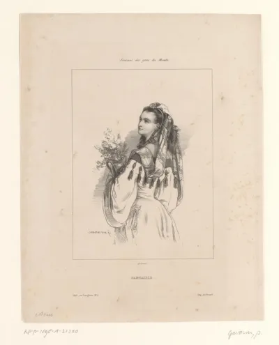 Vrouw met bloemenvaas