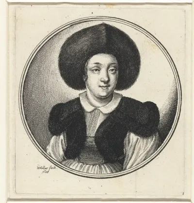 Vrouw met bontmuts