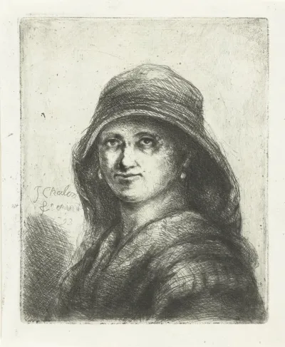 Vrouw met capuchon