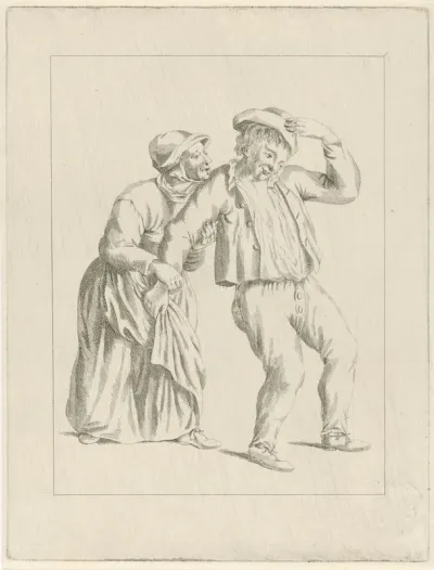 Vrouw met dronken man