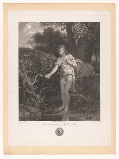 Vrouw met duif en een slang