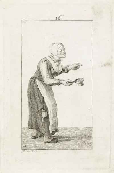 Vrouw met een bakje