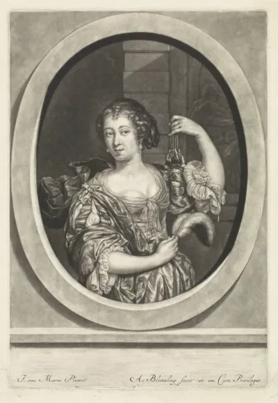 Vrouw met een geldbuidel