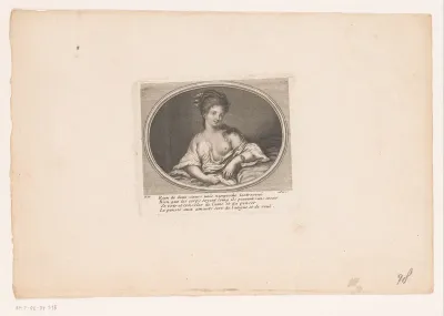 Vrouw met een ontblote borst