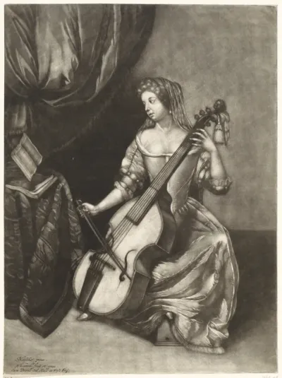 Vrouw met een viola da gamba