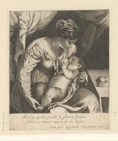 Vrouw met kind aan de borst
