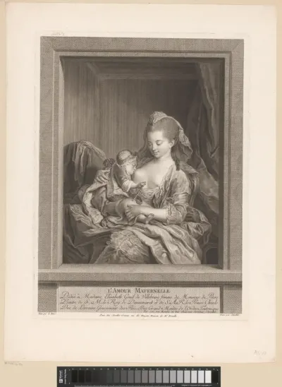 Vrouw met kind aan de borst