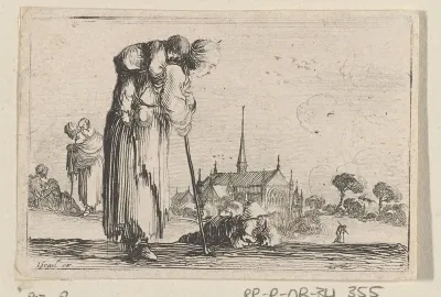 Vrouw met kind op de rug