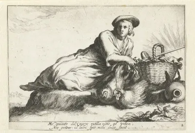 Vrouw met kippen