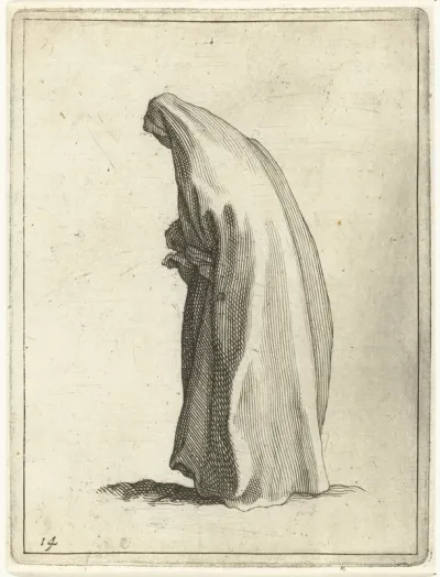 Vrouw met lange sluier