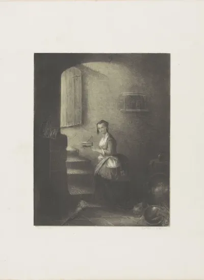 Vrouw met muizenval