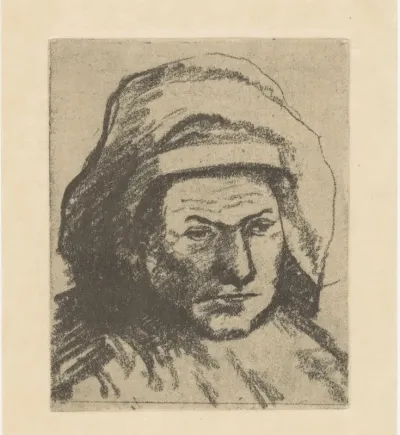 Vrouw met muts en hoofddoek