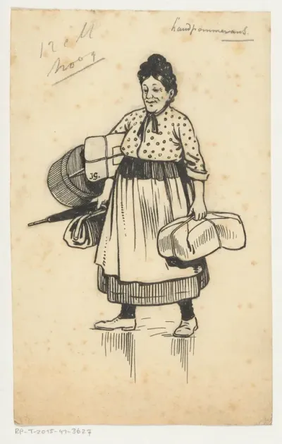 Vrouw met reisgoed