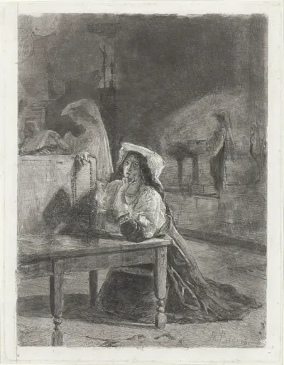 Vrouw met rozenkrans