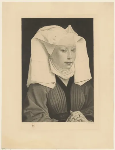 Vrouw met witte kap
