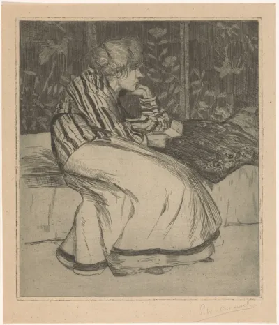Vrouw op divan
