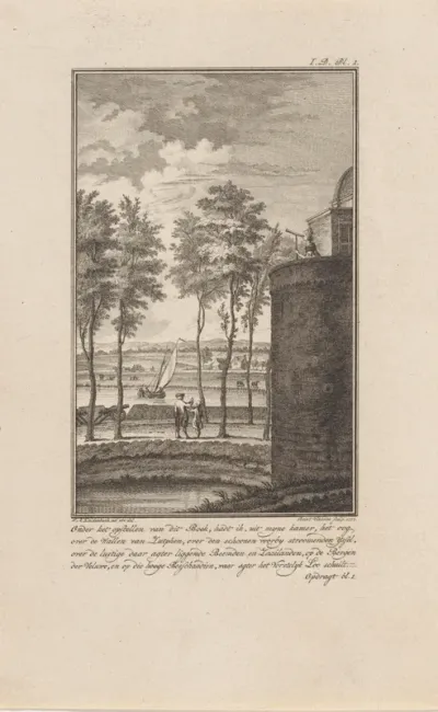 Vrouw op een toren bij de wallen van Zutphen