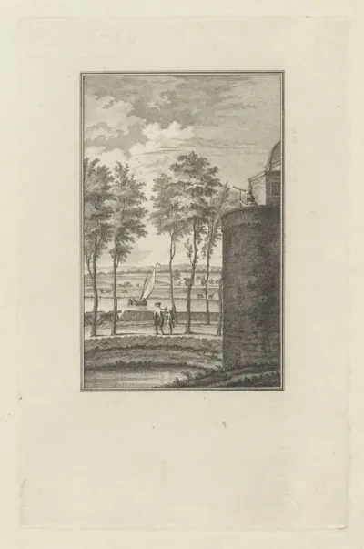 Vrouw op een toren bij de wallen van Zutphen