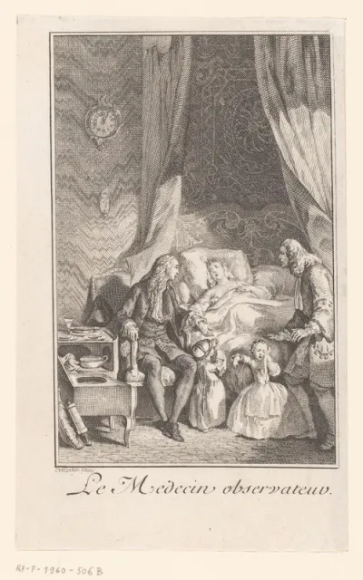 Vrouw op haar ziekbed